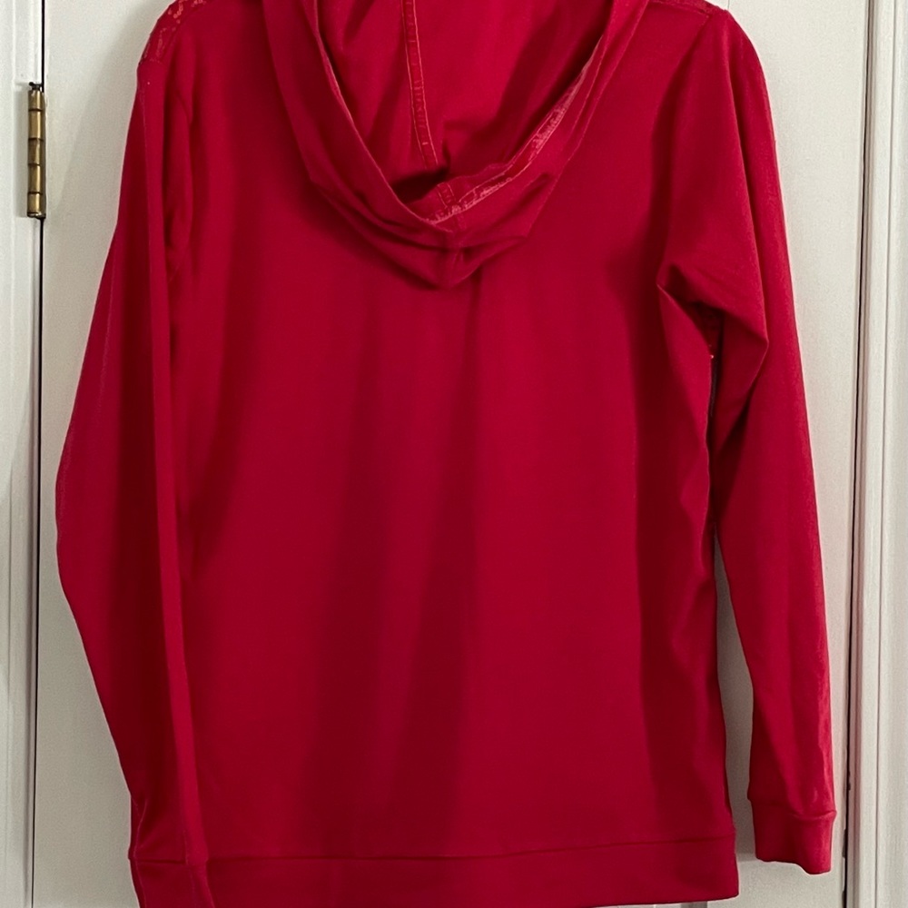 Red Sequin Medium Quacker Factory Zip Up Jacket - image 2